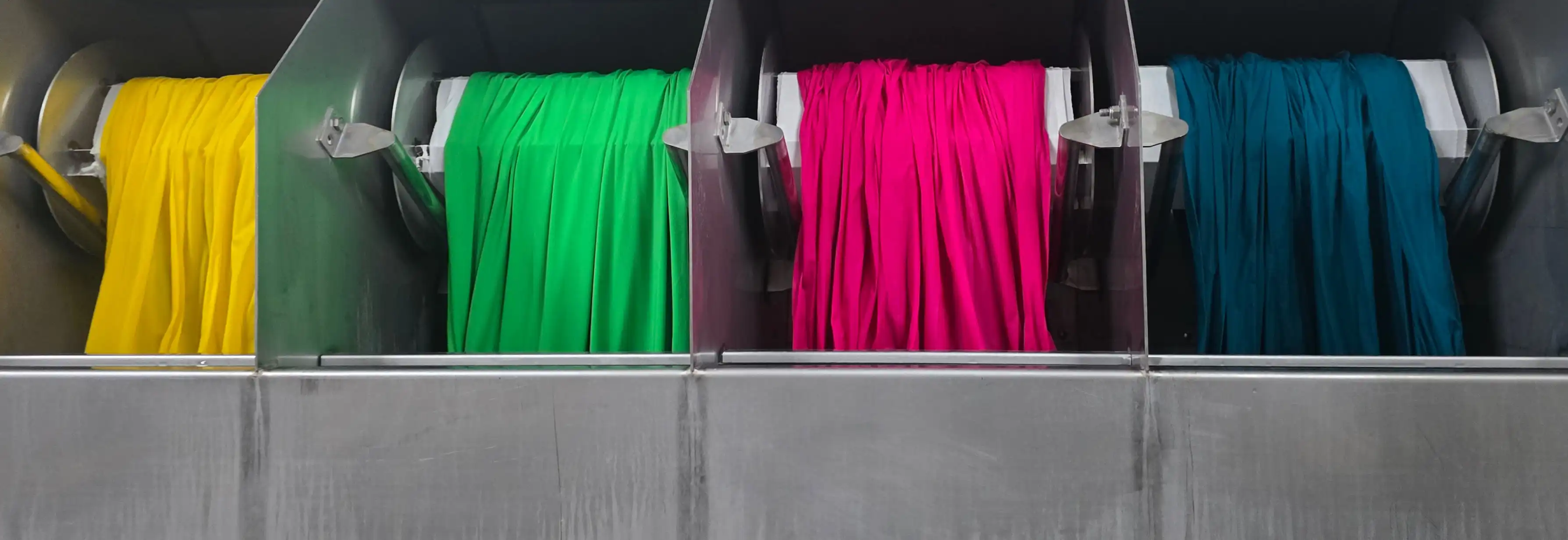 Industrial Dyeing Process - Metro Dyeing Fabric being dyed to match Pantone colors at Metro Dyeing.